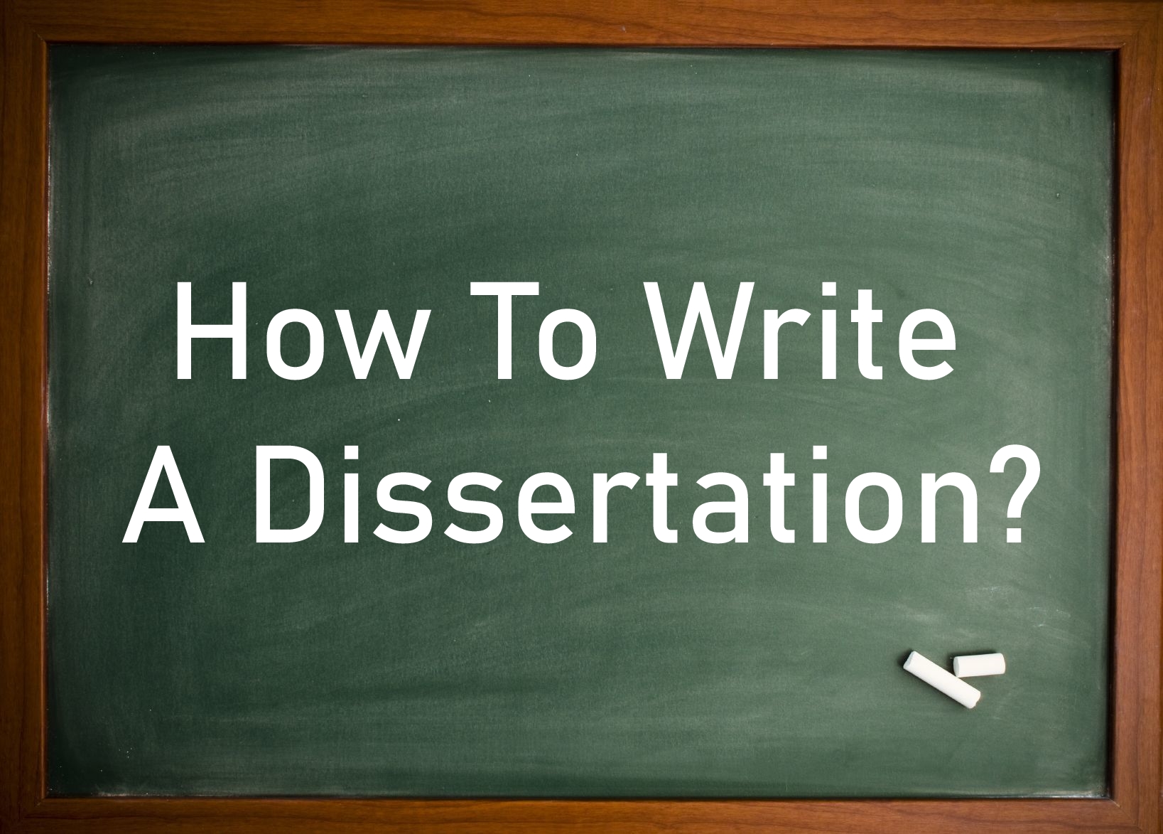 how to write a dissertation for undergraduate